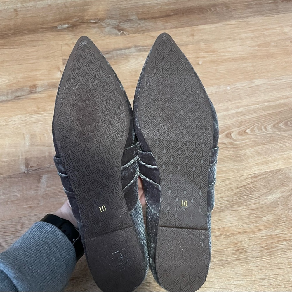 Seychelles Clara Velvet Bow Knot Pointed Toe Ballet Flats Olive Green US 10 - Picture 6 of 10
